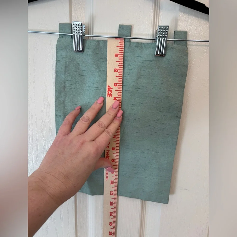 Original Embroidered Wall Hanging with Abstract Design Green Yellow Blue - Picture 3 of 5